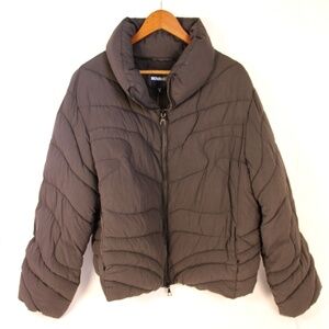 Nova Men Puffer Jacket – Charcoal Gray Quilted Coat Size Medium